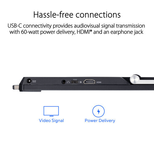 Asus 23.8" Zenscreen MB249C IPS FHD Build-In Speaker Carrying Handle USB-C Ultra-slim Portable Monitor