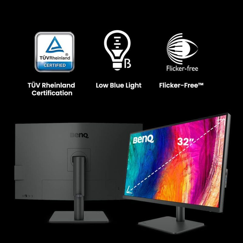 BenQ 27" PD2705U AQ COLOR IPS 4K UHD 60Hz 5ms HDR10 99% sRGB Rec.709 PIP PBP USB C Ergonomic Designer Monitor