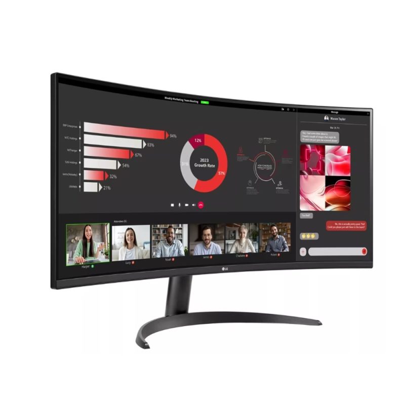 LG 34" 34WR50QC VA WQHD HDR10 AMD Freesync 100Hz 5ms Curved UltraWide Monitor