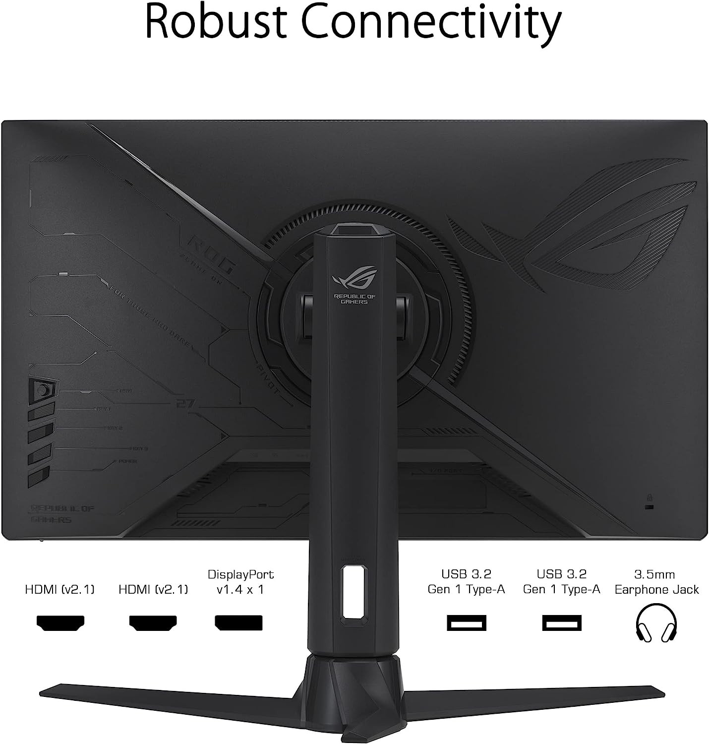Asus 27" XG27AQMR ROG Strix Fast IPS WQHD HDR10 HDR600 G-Sync Freesync 300Hz 1ms Ergonomic Gaming Monitor