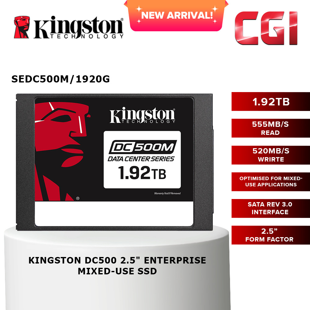 Kingston 1.92TB DC500 2.5" Mixed-Use Enterprise SSD - SEDC500M/1920G