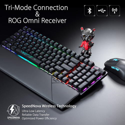 Asus X901 ROG Strix Scope II 96 NX Snow Mechanical Tri-Mode Wireless Gaming Keyboard