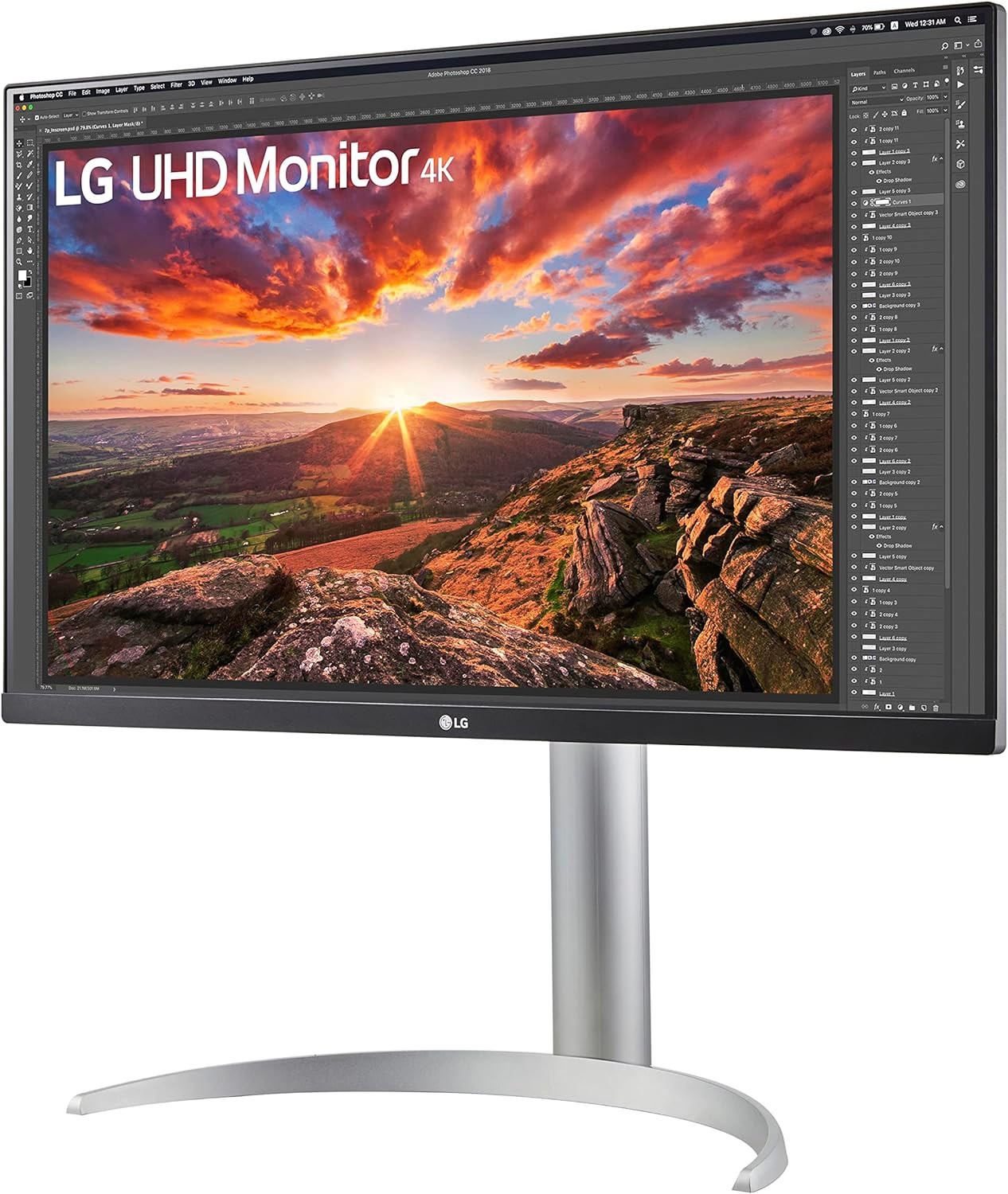 LG 27" 27UP650 IPS 4K UHD HDR10 Freesync 60Hz 5ms HDR400 Borderless Ergonomic Monitor