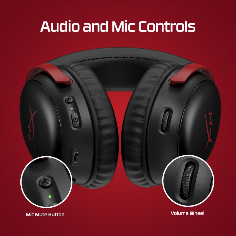 HyperX Cloud III DTS:X Detachable Mic Wireless Gaming Headset (Black) - 77Z45AA