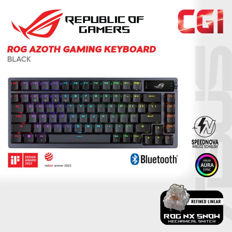 Asus M701 ROG Azoth OLED Display SpeedNova NX Mechanical Gaming Keyboard - Snow Switch