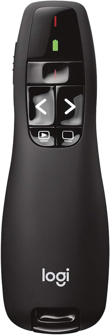 Logitech R400 Laser Presentation Remote With Red Laser Pointer - 910-001361