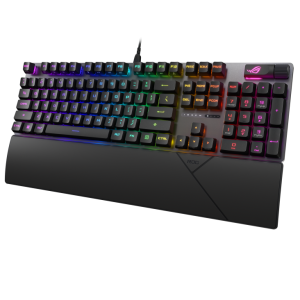 Asus XA12 ROG Strix Scope II RX ABS Doubleshot IP57 Aura Sync Ergonomic Wrist Rest Wired Gaming Keyboard