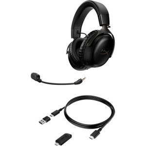 HyperX Cloud III DTS:X Detachable Mic Wireless Gaming Headset (Black) - 77Z45AA