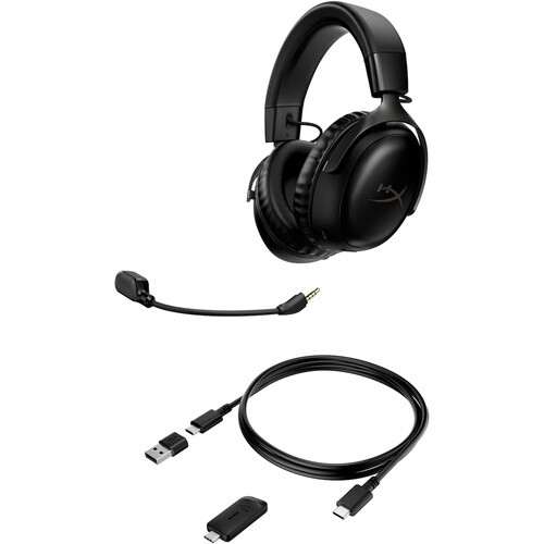 HyperX Cloud III DTS:X Detachable Mic Wireless Gaming Headset (Black) - 77Z45AA