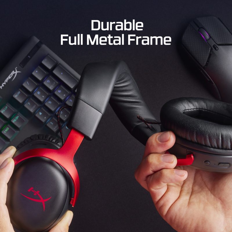 HyperX Cloud III DTS:X Detachable Mic Wireless Gaming Headset (Black/Red) - 77Z46AA