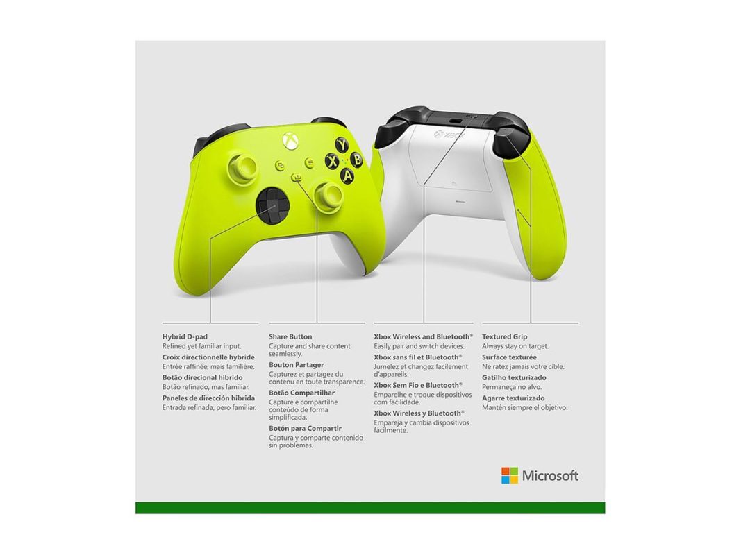 Microsoft Xbox Wireless Branded Electric Volt Controller - QAU-00136 (Electric Volt)