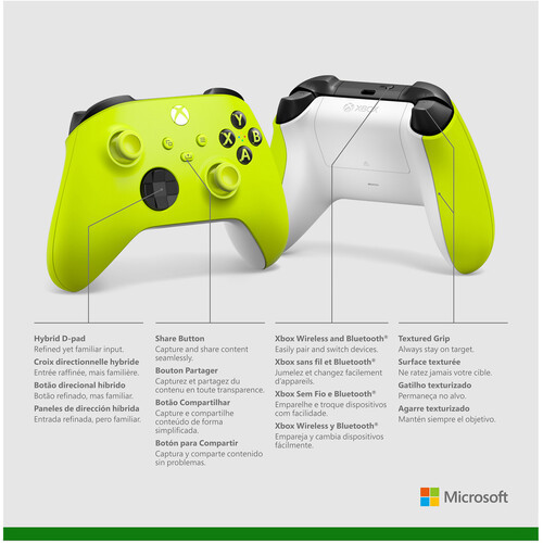 Microsoft Xbox Wireless Branded Electric Volt Controller - QAU-00136 (Electric Volt)