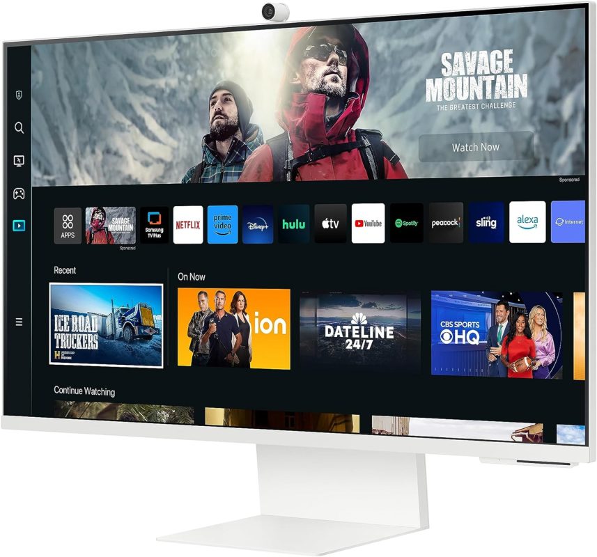 Samsung 32'' M80C White LS32CM801UEXXS VA 4K HDR10+ 60Hz 4ms Tizen? OS Slim Fit Camera USB-C Ergonomic Iconic Slim Smart Monitor