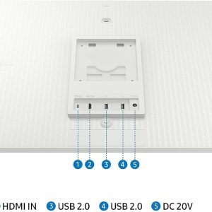 Samsung 32'' M80C White LS32CM801UEXXS VA 4K HDR10+ 60Hz 4ms Tizen? OS Slim Fit Camera USB-C Ergonomic Iconic Slim Smart Monitor