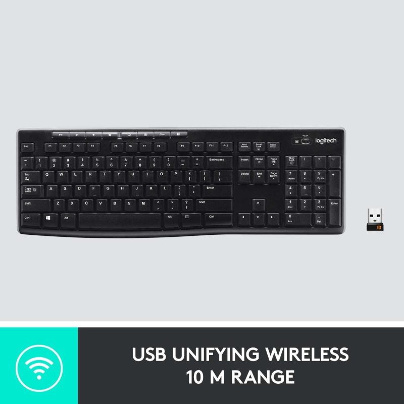 Logitech K270 Full Size Plug N Play Wireless Keyboard -920-003057