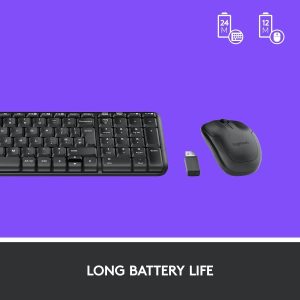 Logitech MK220 Compact Space Saving Wireless Keyboard & Mouse Combo - 920-003235