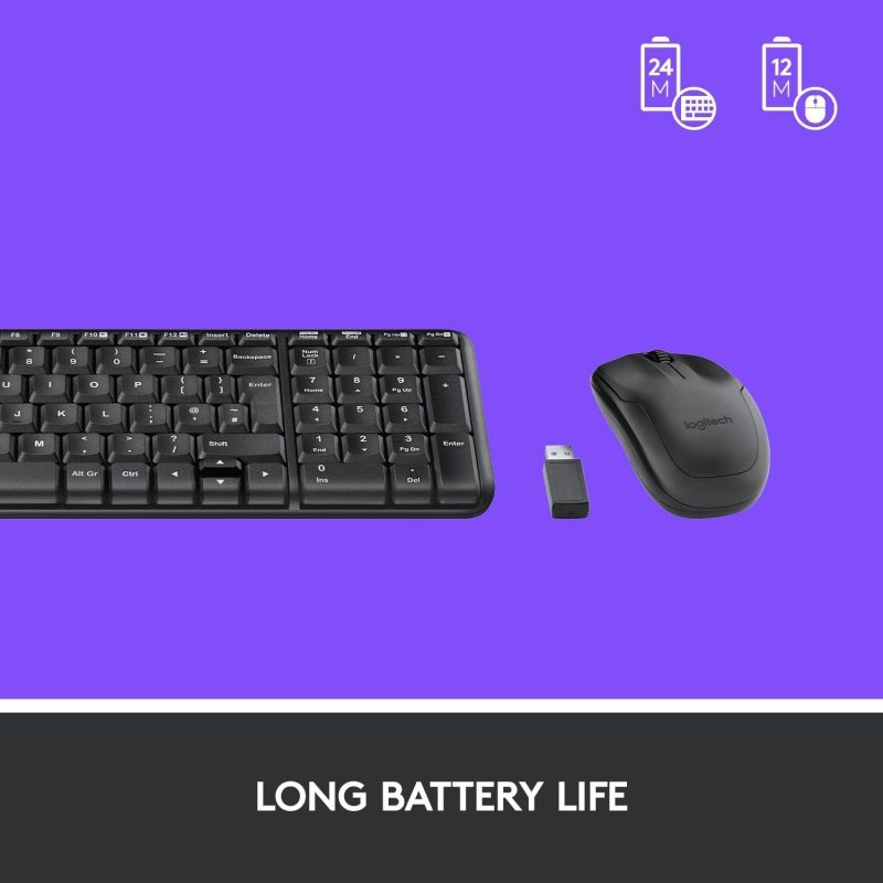 Logitech MK220 Compact Space Saving Wireless Keyboard & Mouse Combo - 920-003235