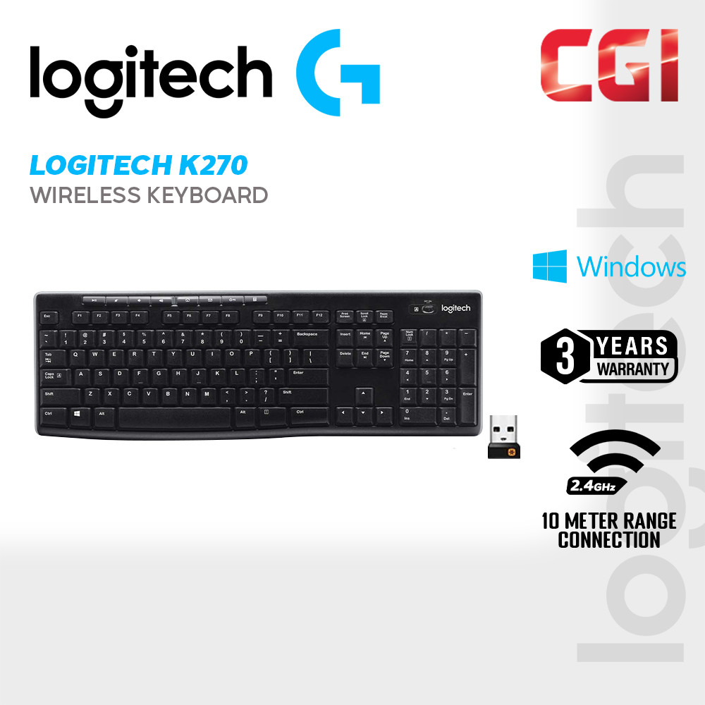 Logitech K270 Full Size Plug N Play Wireless Keyboard -920-003057