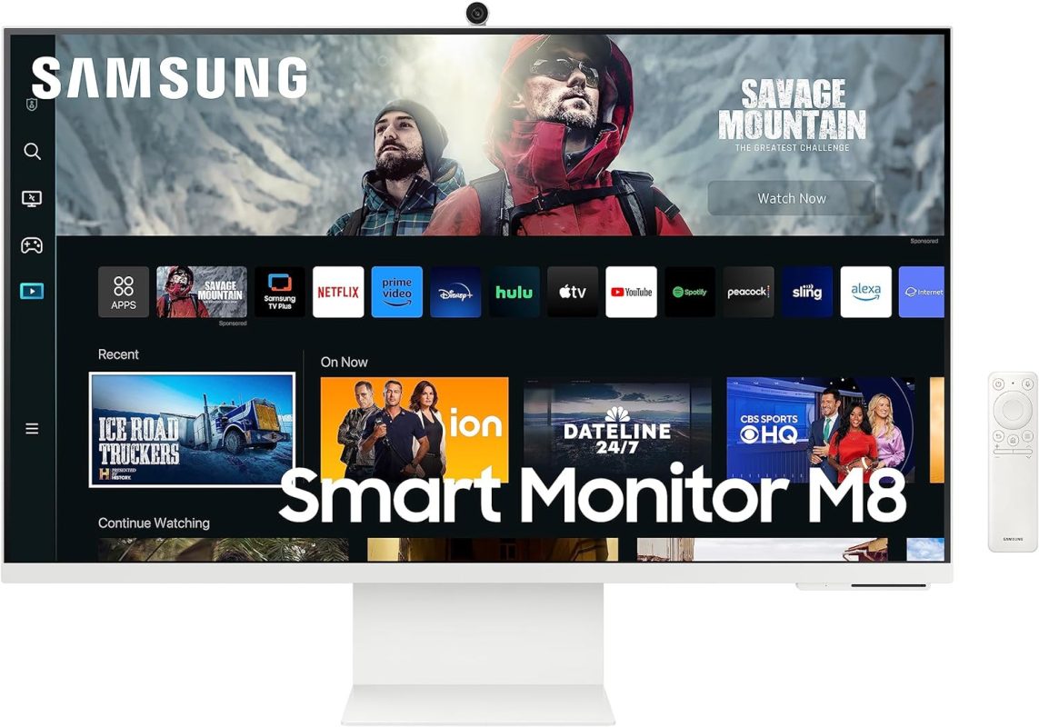 Samsung 32'' M80C White LS32CM801UEXXS VA 4K HDR10+ 60Hz 4ms Tizen? OS Slim Fit Camera USB-C Ergonomic Iconic Slim Smart Monitor