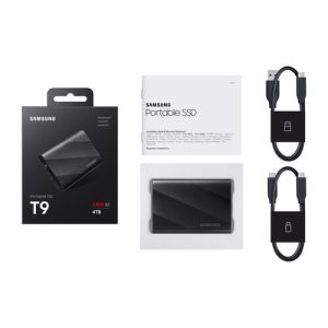 Samsung T9 1TB 2000 MB/s Drop Resistant USB 3.2 Gen 2 USB-C Portable SSD - MU-PG1T0B