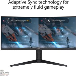 Asus 34" TUF Gaming VG34VQL3A VA QHD HDR10 Freesync Premium Pro Adaptive Sync 180Hz 1ms HDR Ultrawide Curved Ergonomic Gaming Monitor