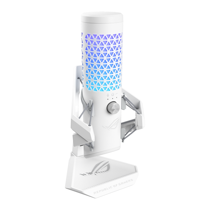 Asus C501 ROG Carnyx Professional Cardioid Condenser 192kHz Aura Sync Gaming Microphone in White