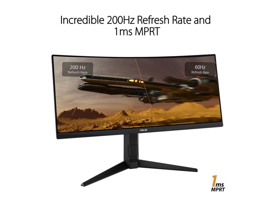 Asus 29.5" TUF Gaming VG30VQL1A VA WFHD HDR10 Freesync Premium Adaptive Sync 200Hz 1ms HDR Ultrawide Curved Ergonomic Gaming Monitor