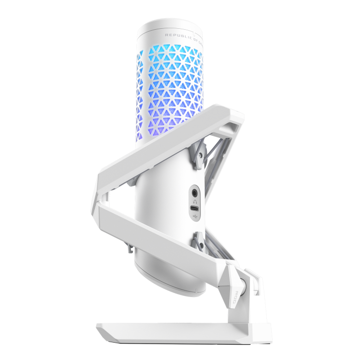 Asus C501 ROG Carnyx Professional Cardioid Condenser 192kHz Aura Sync Gaming Microphone in White