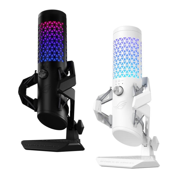 Asus C501 ROG Carnyx Professional Cardioid Condenser 192kHz Aura Sync Gaming Microphone in White