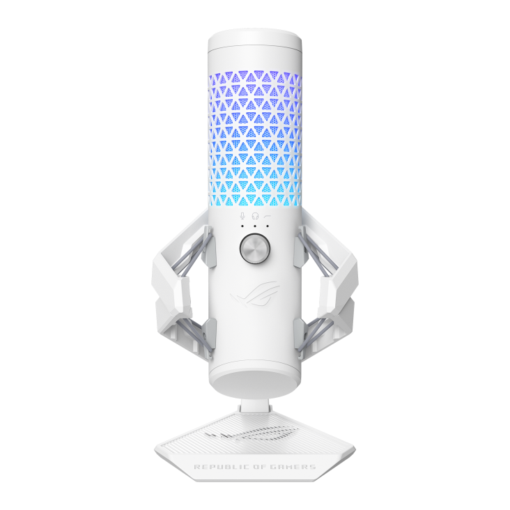 Asus C501 ROG Carnyx Professional Cardioid Condenser 192kHz Aura Sync Gaming Microphone in White