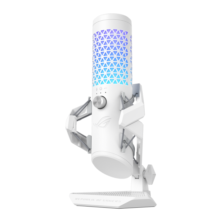 Asus C501 ROG Carnyx Professional Cardioid Condenser 192kHz Aura Sync Gaming Microphone in White