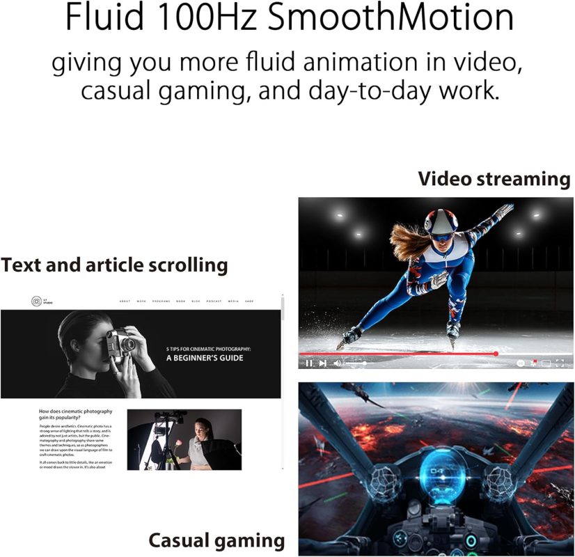 Asus 23.8" VZ24EHF IPS FHD Adaptive Sync 100Hz 1ms Ultra Slim Eye Care Gaming Monitor