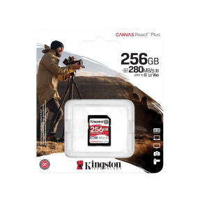 Kingston 256GB Canvas React Plus V60 UHS-II SD Memory Card - SDR2V6/256GB