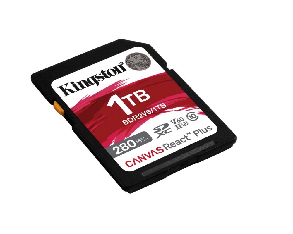 Kingston 1TB Canvas React Plus V60 UHS-II SD Memory Card - SDR2V6/1TB