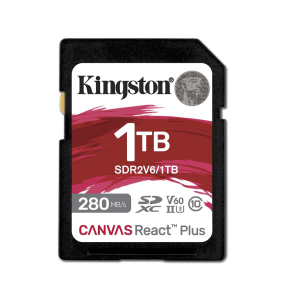 Kingston 1TB Canvas React Plus V60 UHS-II SD Memory Card - SDR2V6/1TB