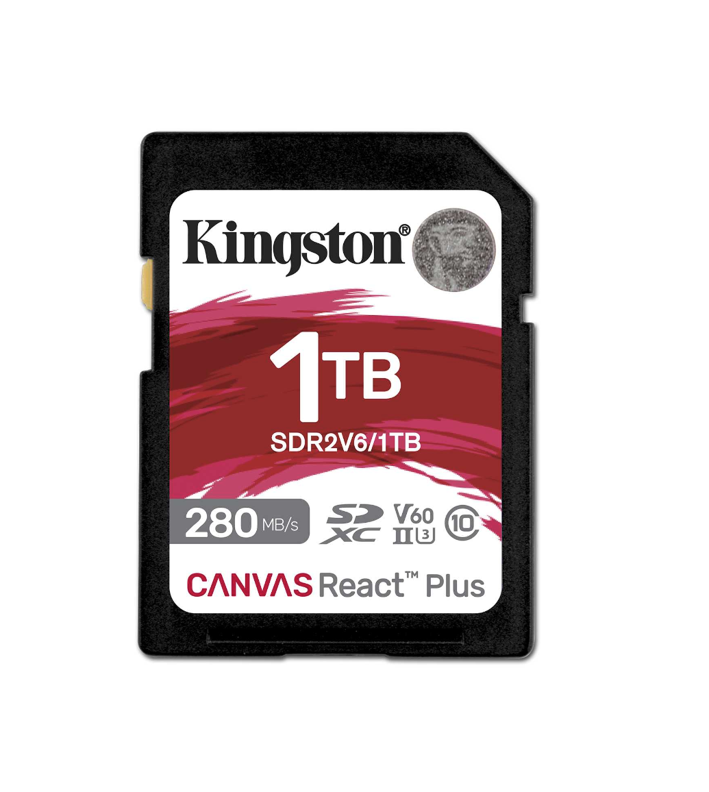 Kingston 1TB Canvas React Plus V60 UHS-II SD Memory Card - SDR2V6/1TB