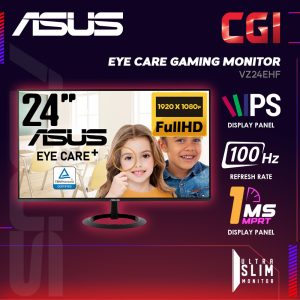 Asus 23.8" VZ24EHF IPS FHD Adaptive Sync 100Hz 1ms Ultra Slim Eye Care Gaming Monitor
