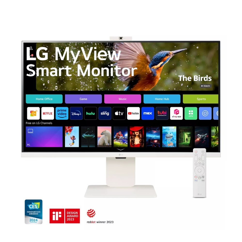 LG 32" 32SR85U 4K UHD IPS MyView Smart Monitor with webOS and Built-in FHD Webcam