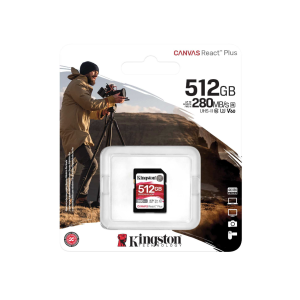 Kingston 512GB Canvas React Plus V60 UHS-II SD Memory Card - SDR2V6/512GB