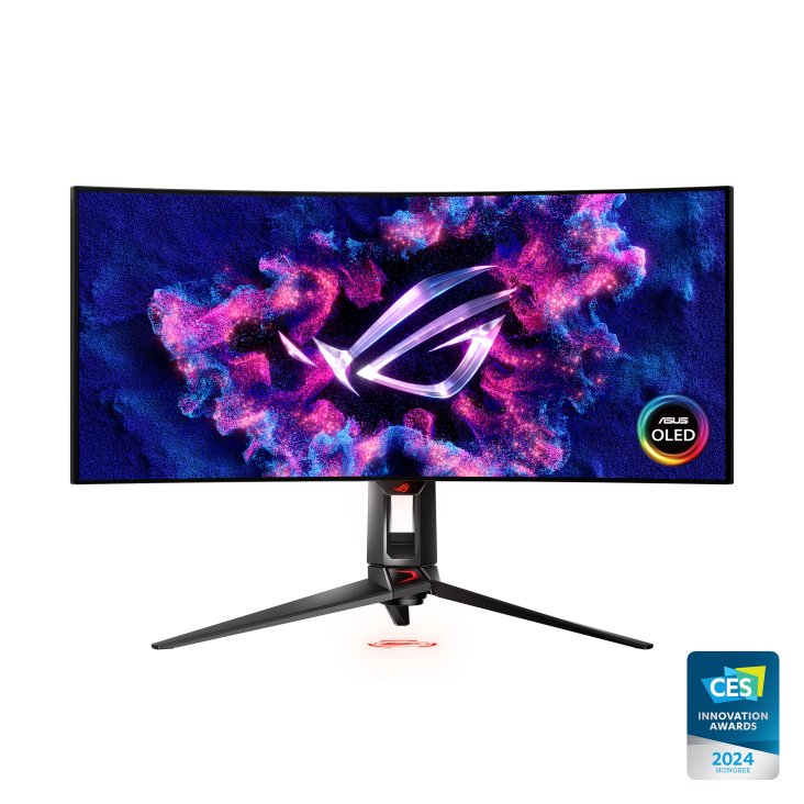 Asus 33.9" ROG Swift OLED PG34WCDM UWQHD HDR400 GSync Adaptive Sync 240Hz 0.03ms Delta E<2 Type-C Curved Ultrawide Ergonomic Gaming Monitor