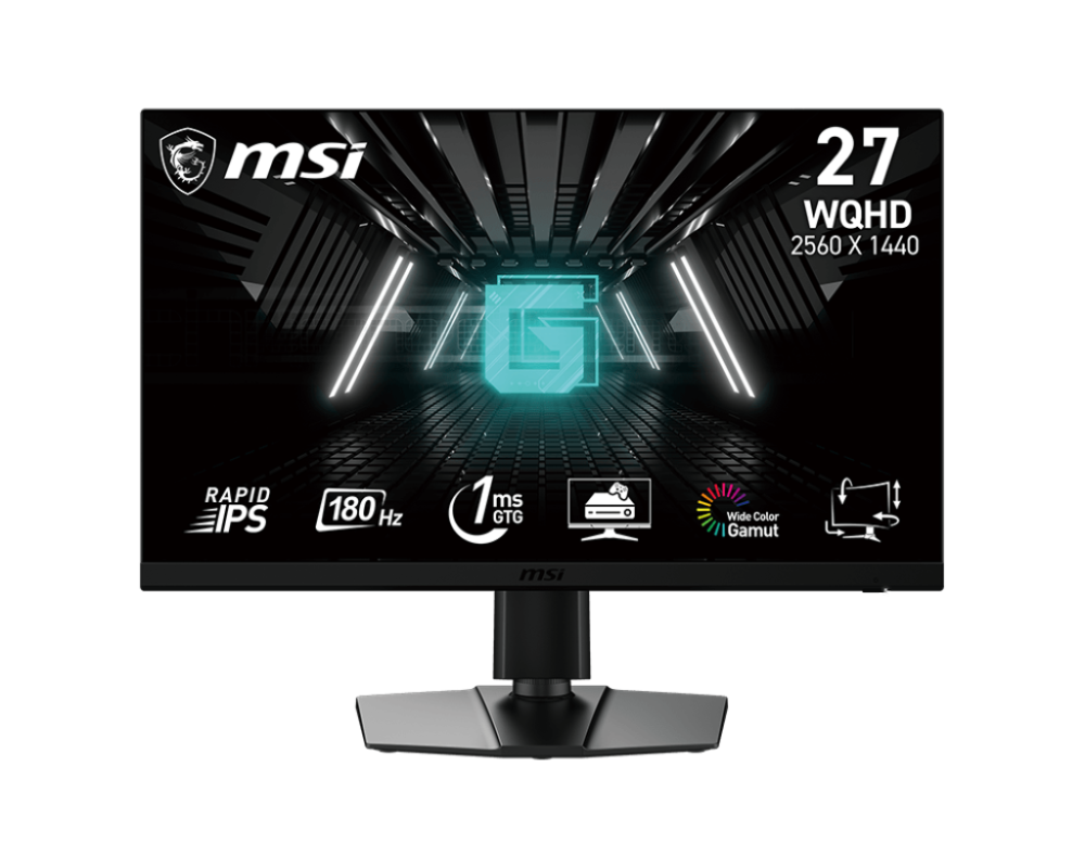 MSI 27" G272QPF-E2 Rapid IPS WQHD 180Hz 1ms Adaptive Sync Frameless Ergonomic Gaming Monitor