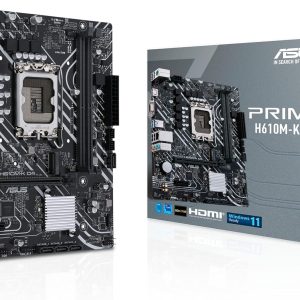 Asus PRIME H610M-K-D4-CSM DDR4 LGA 1700 Motherboard Bundle i3-14100 / i5-14400 / i3-12100 / i5-12400