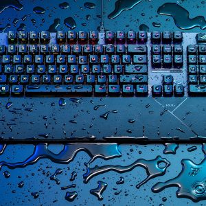 Asus XA12 ROG Strix Scope II RX Blue Switch ABS Doubleshot IP57 Aura Sync Ergonomic Wrist Rest Wired Gaming Keyboard