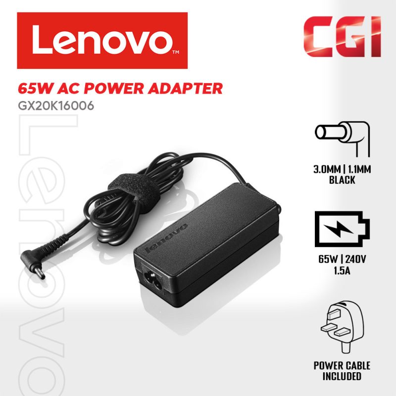 Lenovo 65W Round-Tip AC UK Adapter - GX20K16006