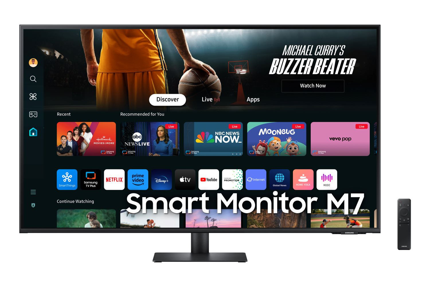 Samsung 43" LS43DM702UEXXS VA 4K HDR10 60Hz 4ms Tizen Build-In Speaker USB-C Smart Monitor
