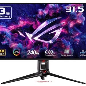 Asus 31.5" ROG Swift OLED PG32UCDM QD-OLED 4K 240Hz 0.03ms G-Sync HDR400 Delta E<2 USB-C Gaming Monitor