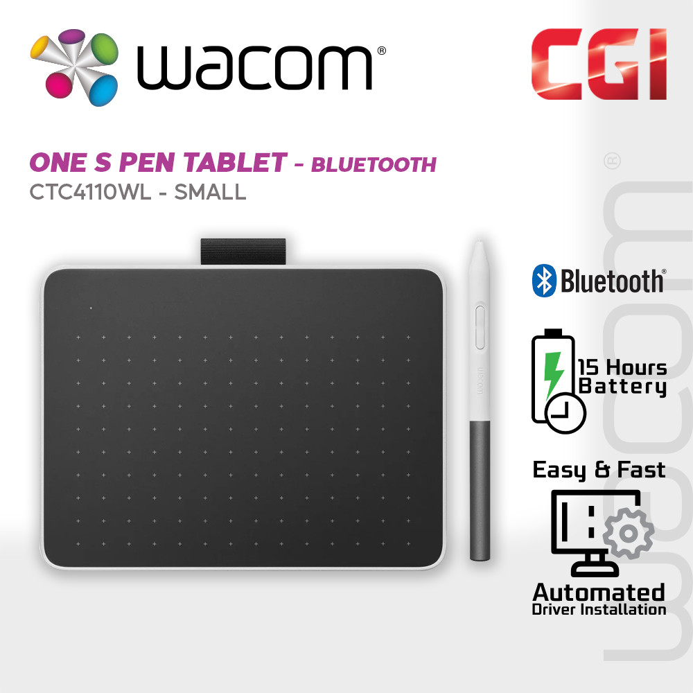 Wacom One S Bluetooth Pen Tablet (Small) - CTC4110WL