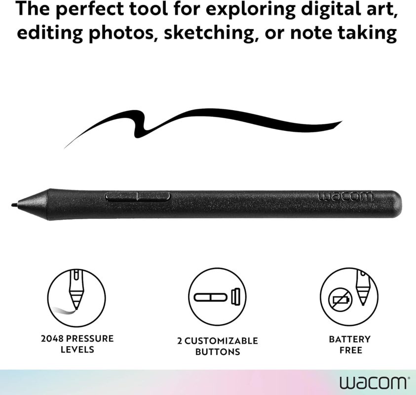 Wacom 2K Pen For Intous Cordless Battery-Free - LP-190-0K-01-CA