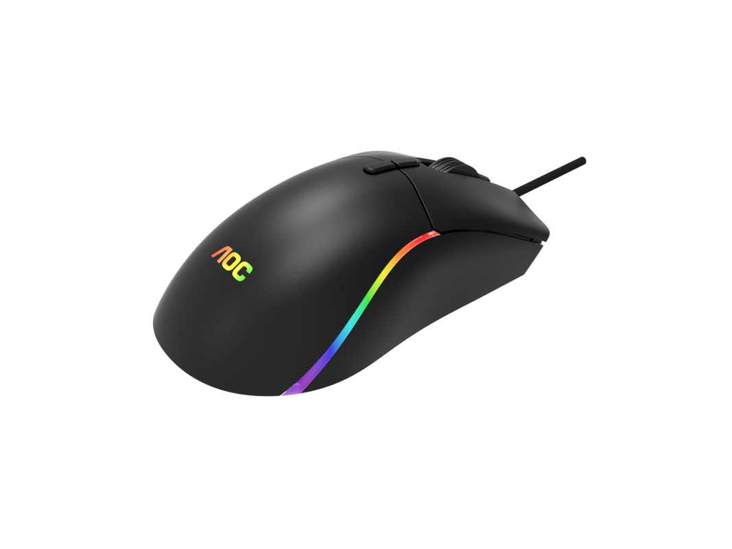 AOC GM310 Wired Tunable Weight RGB Gaming Mouse