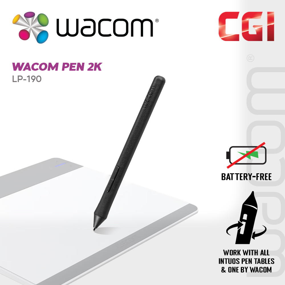 Wacom 2K Pen For Intous Cordless Battery-Free - LP-190-0K-01-CA